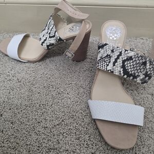 Stylish Snake Print and White Sandals
